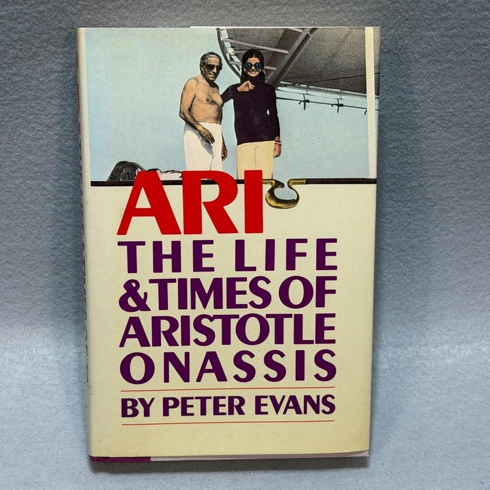 Vintage 1986 Ari Aristotle Onassis Jackie Kennedy Evans 1st Ed HC DJ Biography